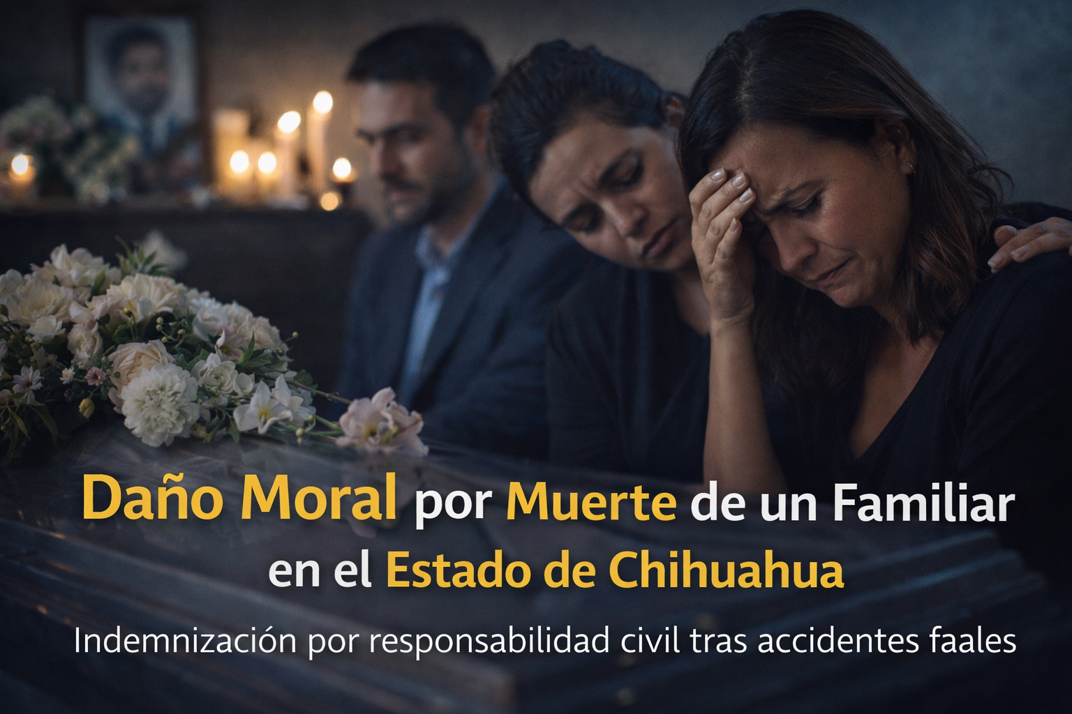 Familia en duelo por muerte de un familiar que da lugar a una indemnización por daño moral en Chihuahua