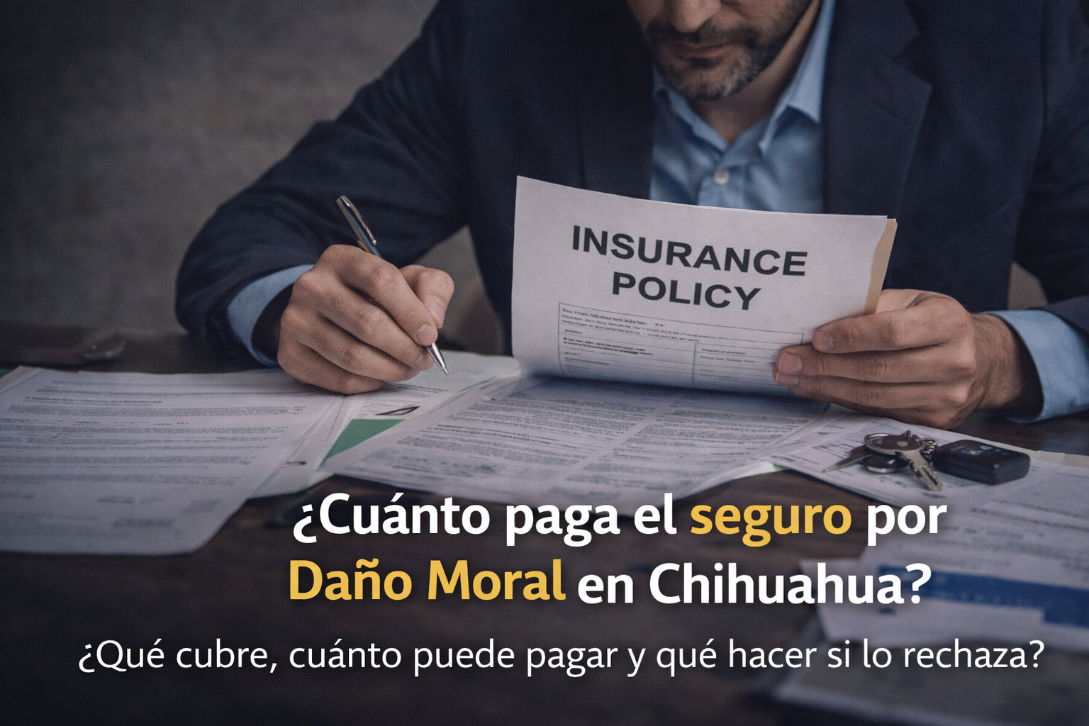 Indemnización por daño moral pagada por aseguradora en Chihuahua